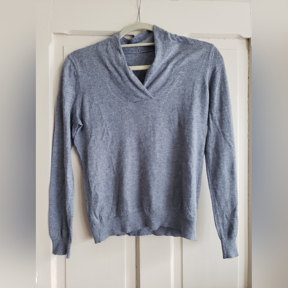 Silk/Cashmere Blend Gray Sweater, Brooks Brothers